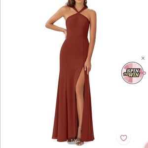 Azazie Rue Terrecotta Bridesmaid Dress